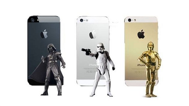 V ppad nov barevn sestavy iPhonu 5s pak i postavy z Hvzdnch vlek (Star Wars): Darth Vader, Stormstrooper i C-3PO.