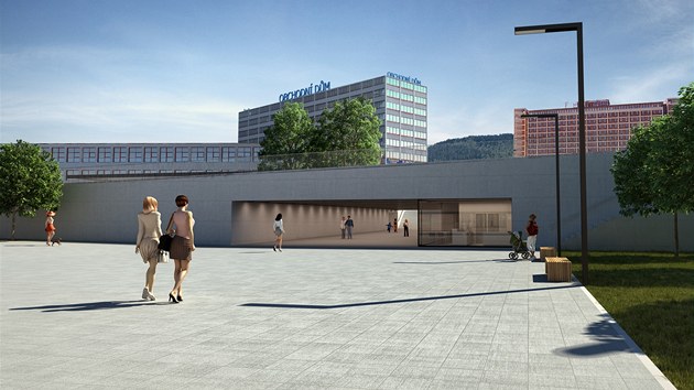 Vizualizace podchodu u náměstí Práce podle vítězného návrhu architekta Pavla Chládka.