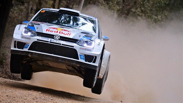 Francouzsk zvodnk Sebastien Ogier bhem Australsk rallye.