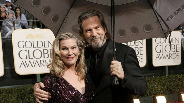 Zlat glby 2010 - Jeff Bridges a jeho manelka Susan Gestonov