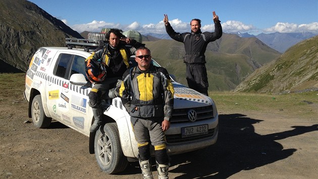 Pavel Lika, Egon Kulhnek a Jan Rvai ve vce 2 900 m n. m.