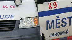 Vozidlo Mstské policie v Jaromi-Josefov.