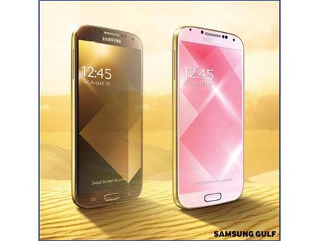 Samsung Galaxy S4 Gold Brown a Gold Pink