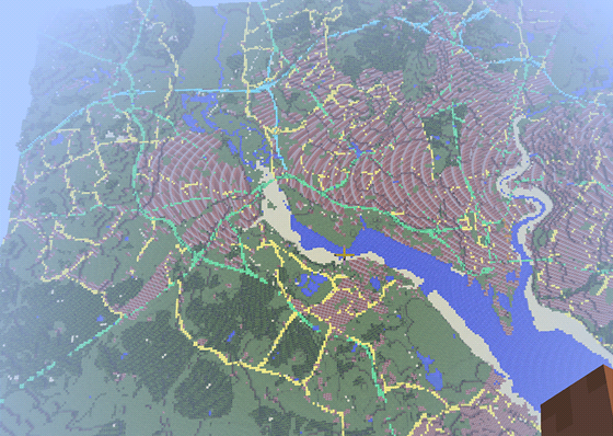 Velká Británie ve hře Minecraft pokrývá 220 tisíc čtverečních kilometrů.
