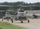 Transportn vrtulnky armdy se rozlouily s letitm v Bochoi peletem nad...