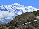 Mont Blanc od jezera Lac Blanc 