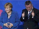 Kancléka Angela Merkelová a Hermann Gröhe, generální tajemník