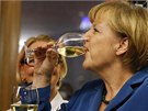 Angela Merkelová slaví své drtivé vítzství v parlamentních volbách. (22. 9.