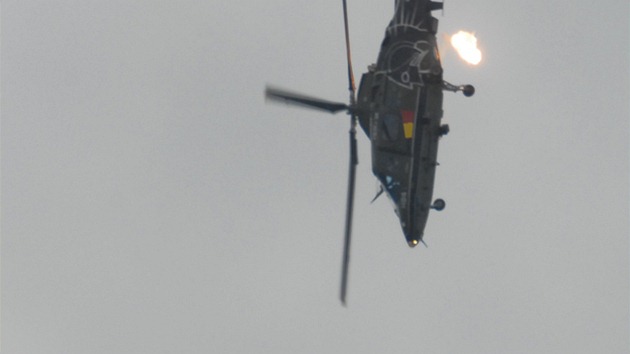 Vrtulnk Agusta A-109 belgickho letectva na Dnech NATO v Ostrav