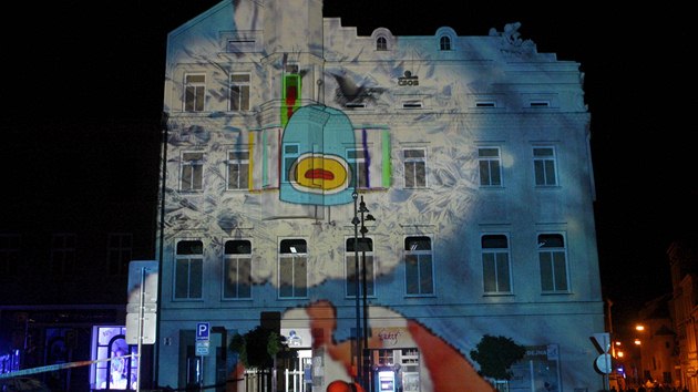 Videomapping na olomouckm Dolnm nmst. 