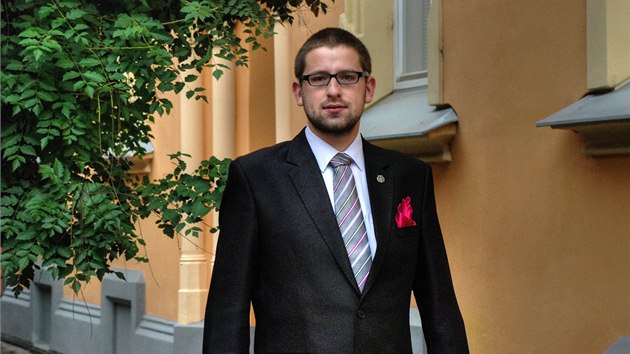 Absolvent olomouckch prv Petr Sojka, kter v z 2013 zaaloval rektora Univerzity Palackho Miroslava Maln. (23. z 2013)