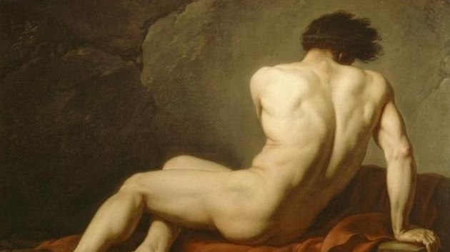 Jacques Louis David: Acadmie dhomme, dit Patrocle
(z vstavy Masculin / Masculin. L'homme nu dans l'art de 1800 a nos jours, Muse d'Orsay, Pa)