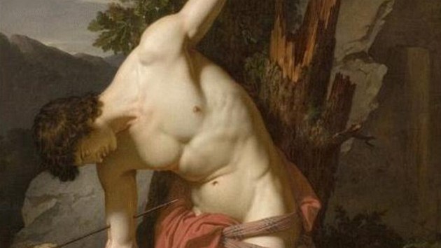 Franois-Xavier Fabre: Saint Sbastien expirant
(z vstavy Masculin / Masculin. L'homme nu dans l'art de 1800 a nos jours, Muse d'Orsay, Pa)