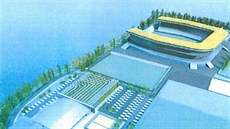 Takto by mohl zimní stadion v Teplicích v budoucnu vypadat.