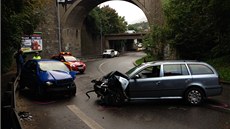 Nehoda v praské Vrbov ulici (26. záí 2013)