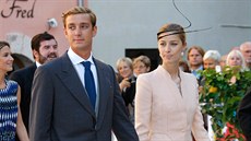 Pierre Casiraghi s pítelkyní na svatb lucemburského prince Félixe