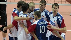 �e�tí volejbalisté na evropském �ampionátu. 