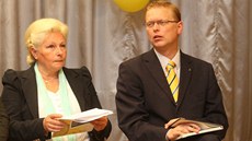 Europoslankyn Zuzana Roithová a pedseda Pavel Blobrádek