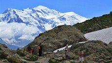 Mont Blanc od jezera Lac Blanc 