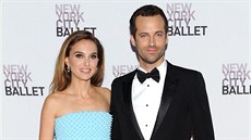 Natalie Portmanová a Benjamin Millepied (19. záí 2013)