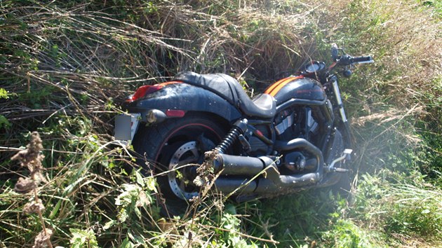 Nehoda motocyklu u Novho Msta na Hradecku (29.9.2013).