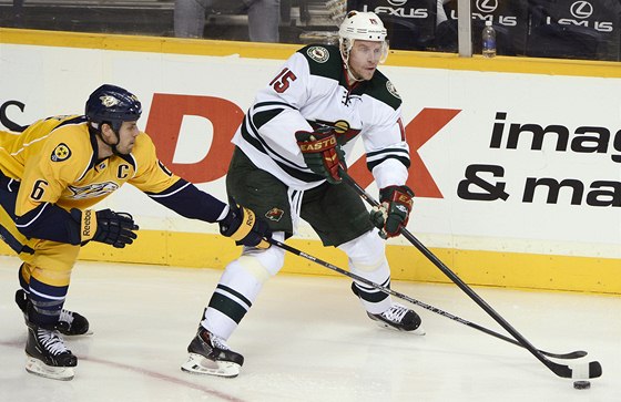 Dany Heatley (vpravo) v dresu Minnesoty