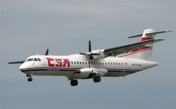 ATR 72 SA eské aerolinie - letit Ruzyn - letadlo - aerolinie - aerolinky