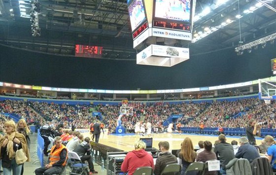 Basketbalová hala ve Vilniusu, kde se nymburtí basketbalisté porvou o postup do Euroligy.