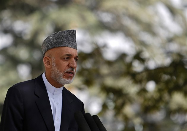 Afghánský prezident Hamíd Karzáí (7. �íjna 2013)