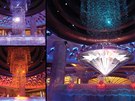 Fantastistické lustry vypadají jako z pohádky. Galaxy Cotai Hotel & Casino,