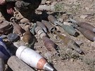 Nalezená munice a vojenský materiál bhem jedné z operací ve Vardaku