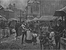 Svatomikuláský trh na Staromstském námstí (1890)