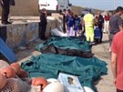 Tla mrtvých uprchlík na italském ostrov Lampedusa