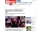 O afée prezidentovy dcery Kateiny Zemanové informuje také britský list Daily...