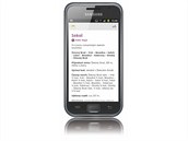 Aplikace PhoneMaps na mobilním telefonu s OS Android