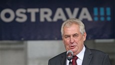 Milo Zeman na návtv Ostravy. (1. íjna 2013) 