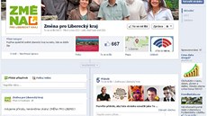 Napadnutý facebookový profil Zmny pro Liberecký kraj. 