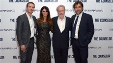 Michael Fassbender, Penélope Cruzová, Ridley Scott a Javier Bardem na premiée...