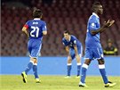 Italský útočník Mario Balotelli slaví branku proti Arménii. V utkání se zrodila