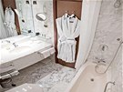 Koupelna v Prezidentském apartmá praského hotelu InterContinental 