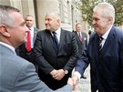 Prezident Milo Zeman zahájil návtvu stedních ech v sídle krajského úadu v...