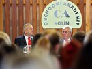 Prezident Milo Zeman pi debat se studenty kolínské obchodní akademie (16....