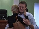 Ruský opoziní vdce Alexej Navalnyj po rozsudku zmírujícím vzení na...