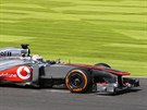Jenson Button z McLarenu bhem tréninku na Velkou cenu Japonska.