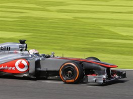 Jenson Button z McLarenu bhem trninku na Velkou cenu Japonska.