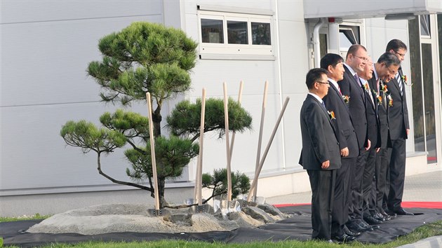 K tradinm korejskm ritulm pi zahjen provozu pat zasazen stromu.