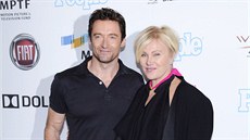 Hugh Jackman a jeho manelka Deborra-Lee Furnessová (12. íjna 2013)