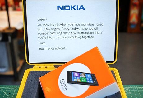 Se slovy "Víme, e to natve, kdy jsou vae nápady zneuity" zaslala Nokia