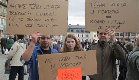 Na monou tbu zlata v Mokrsku upozorovali místní lidé i minulý týden, kdy