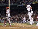 Baseballista Bostonu David Ortiz si v prbhu prvního finále Svtové série